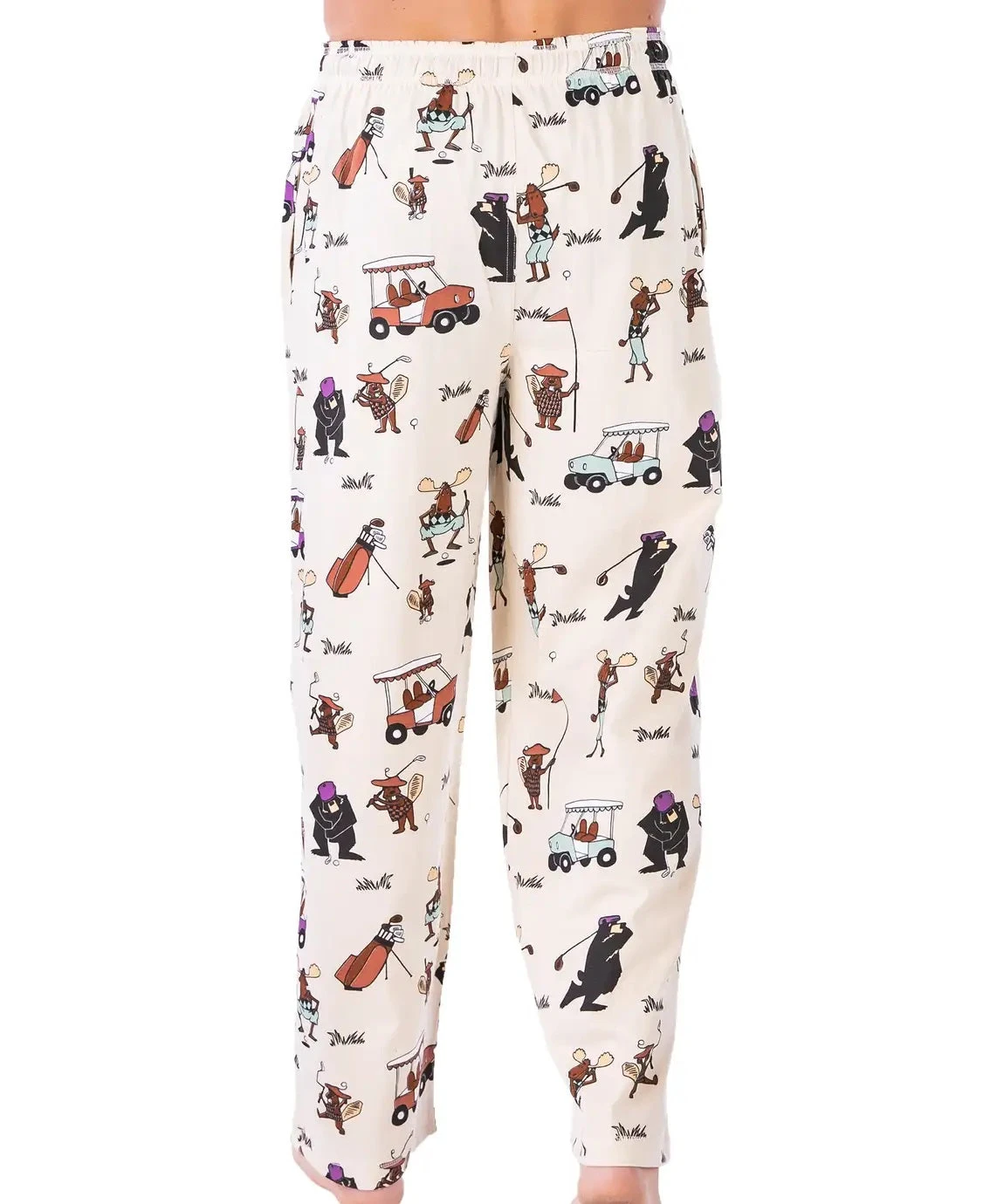 'Lazy One' Men's Golf PJ Pants - Tan - Image 2