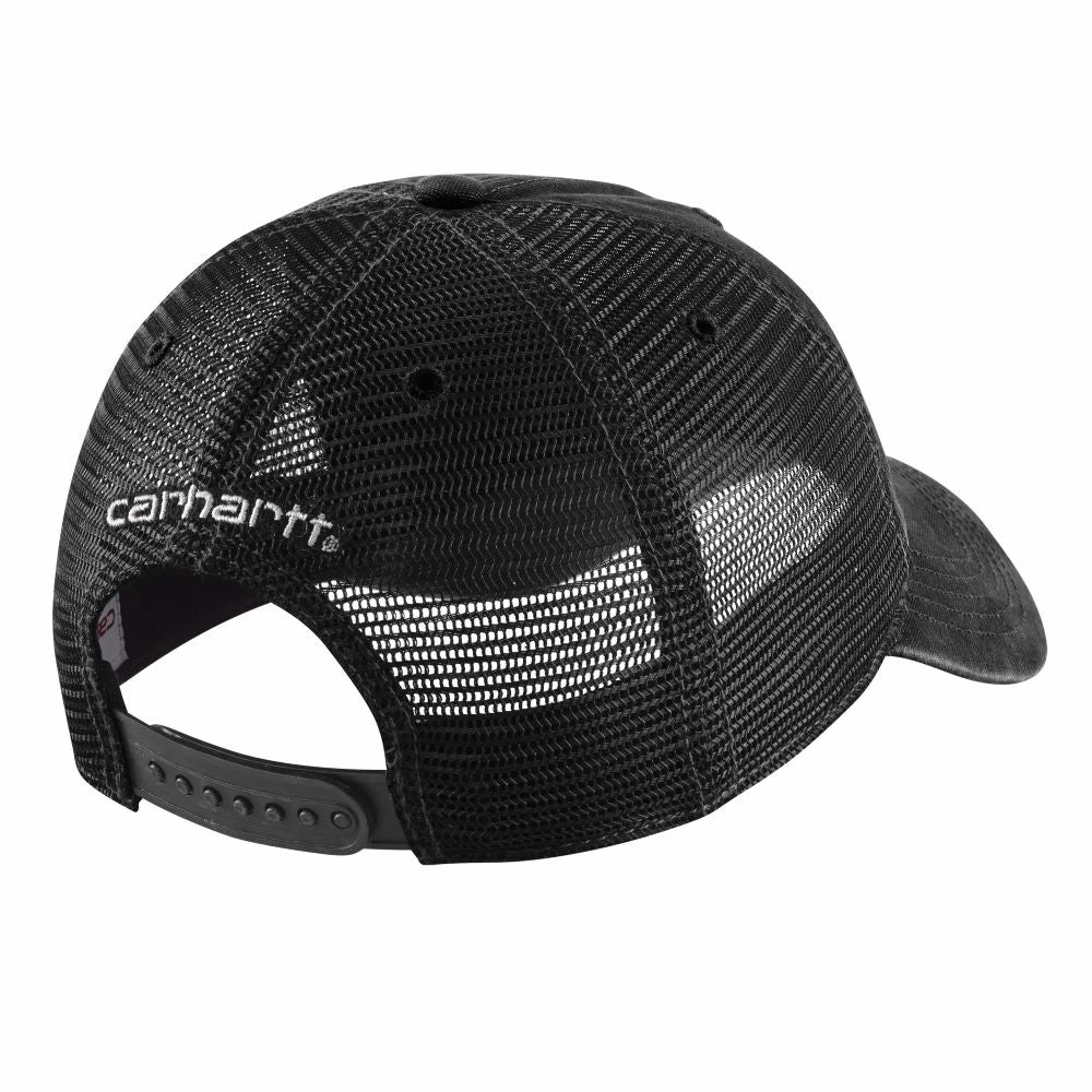 'Carhartt' Men's Adjustable Canvas Mesh-Back Cap - Black - Image 2