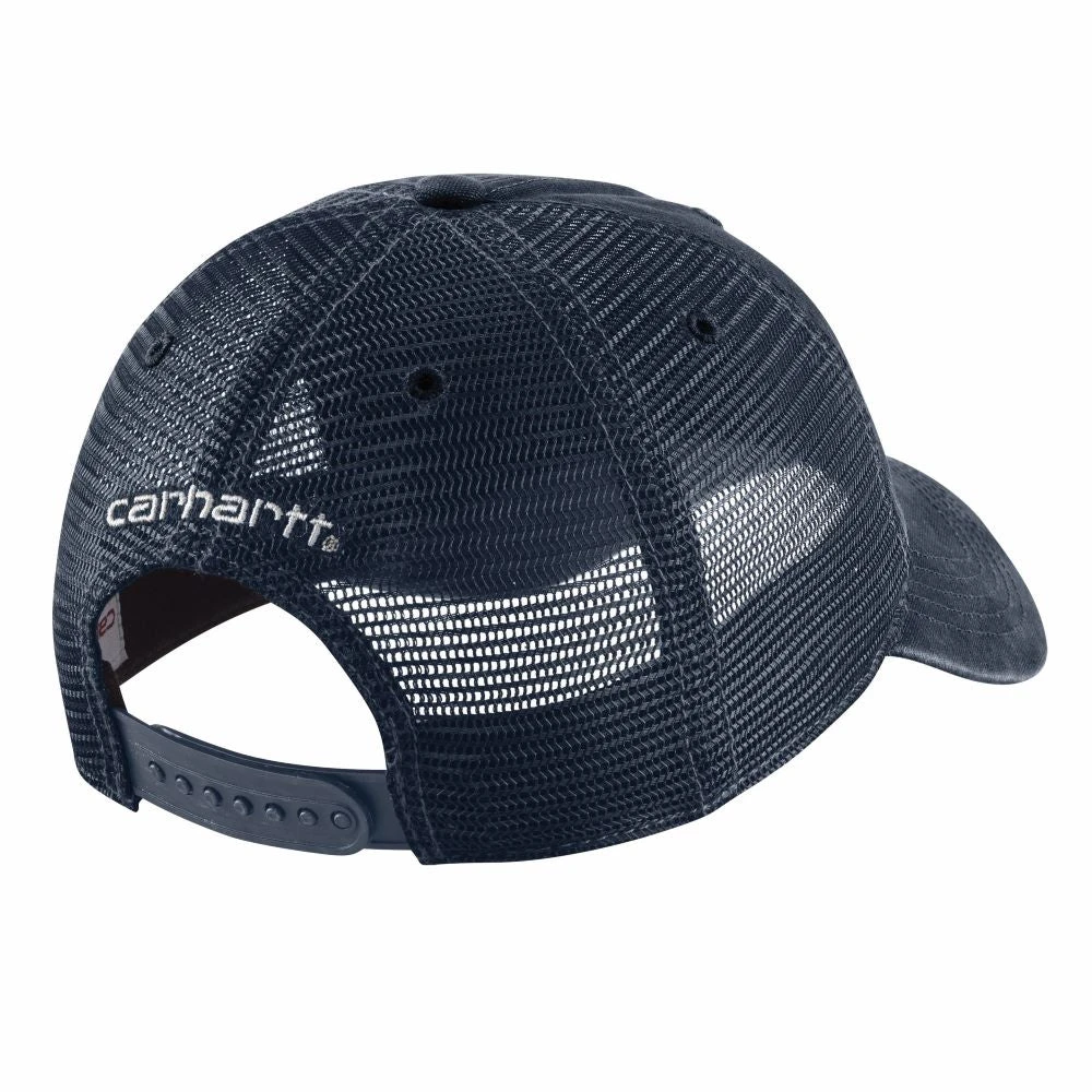 'Carhartt' Men's Adjustable Canvas Mesh-Back Cap - Navy - Image 2