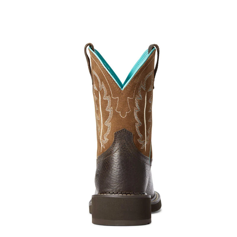 'Ariat' Women's 8" Fatbaby Feather II Western Round Toe - Dark Cottage - Image 5