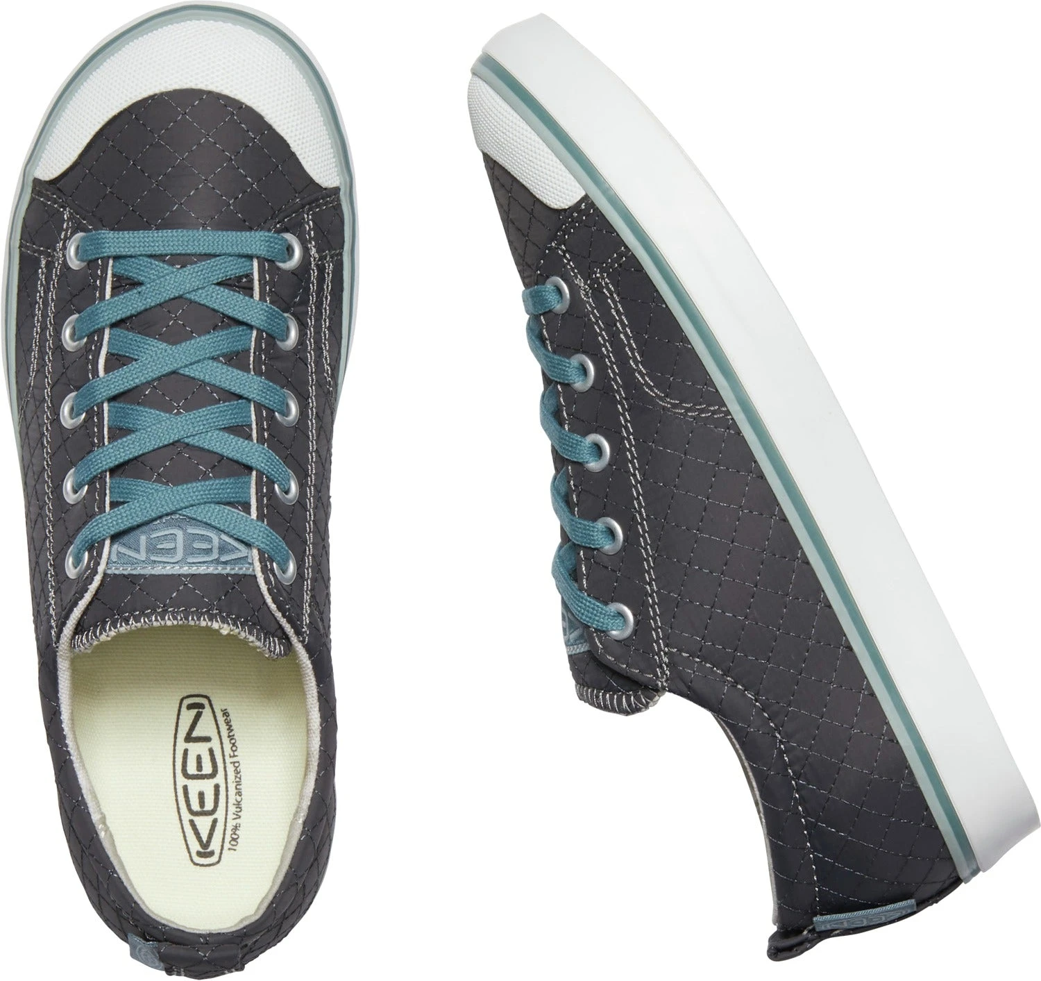 'Keen Outdoor' Women's Elsa II Quilted Sneaker - Stormy Weather Blue / Wrought Iron Grey - Image 2