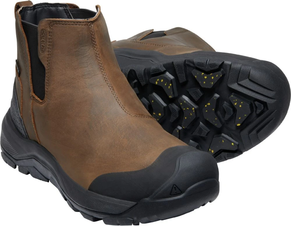 'Keen Outdoor' Men's Revel IV Chelsea Insulated WP Boot - Canteen / Black - Image 4