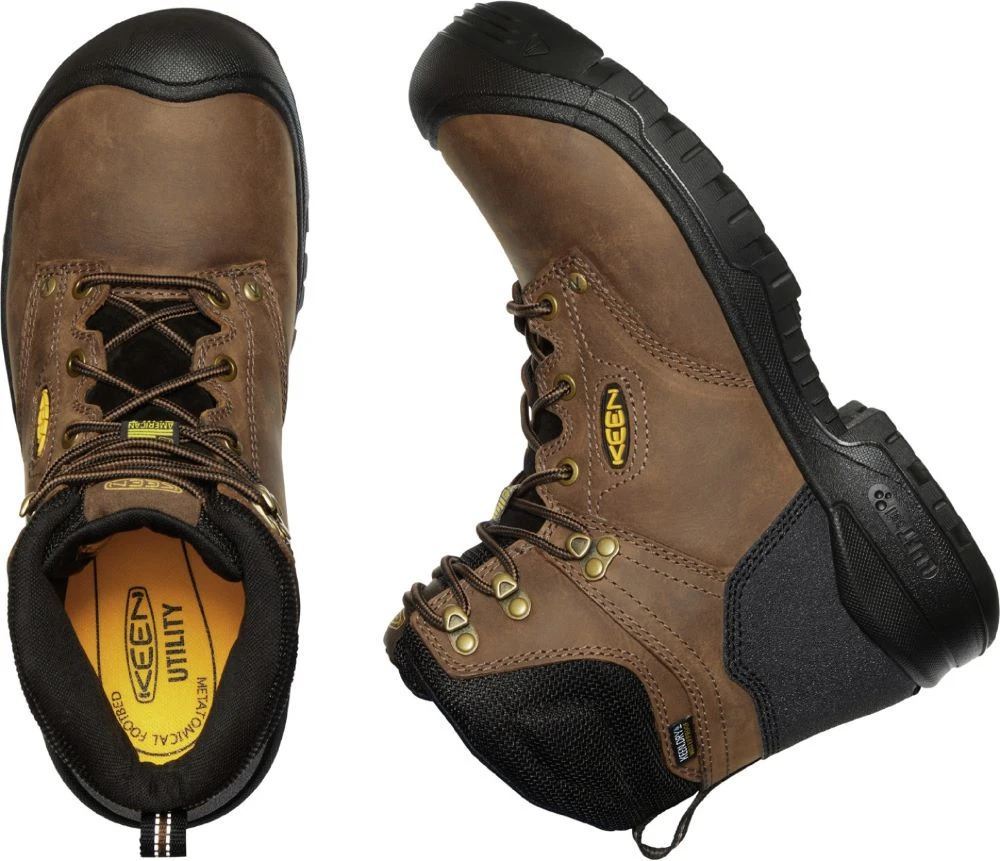 'Keen Utility' Men's 6" Independence EH WP Soft Toe - Dark Earth / Black - Image 2