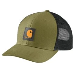 Carhartt Men's Rugged Flex Twill Mesh-Back Logo Patch Cap - True Olive