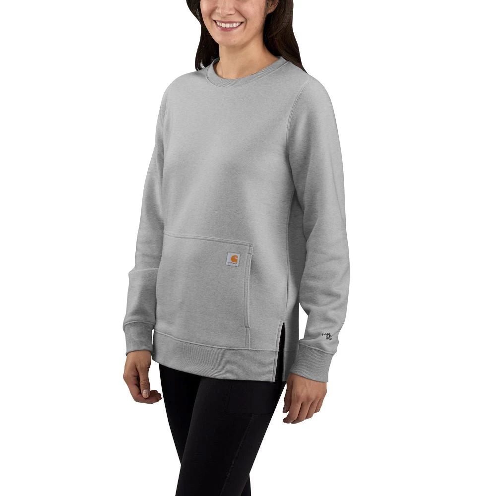 'Carhartt' Women's Force® Lightweight Sweatshirt - Asphalt Heather