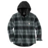 'Carhartt' Men's Rugged Flex® Flannel Fleece Lined Hooded Shirt Jac - Elm