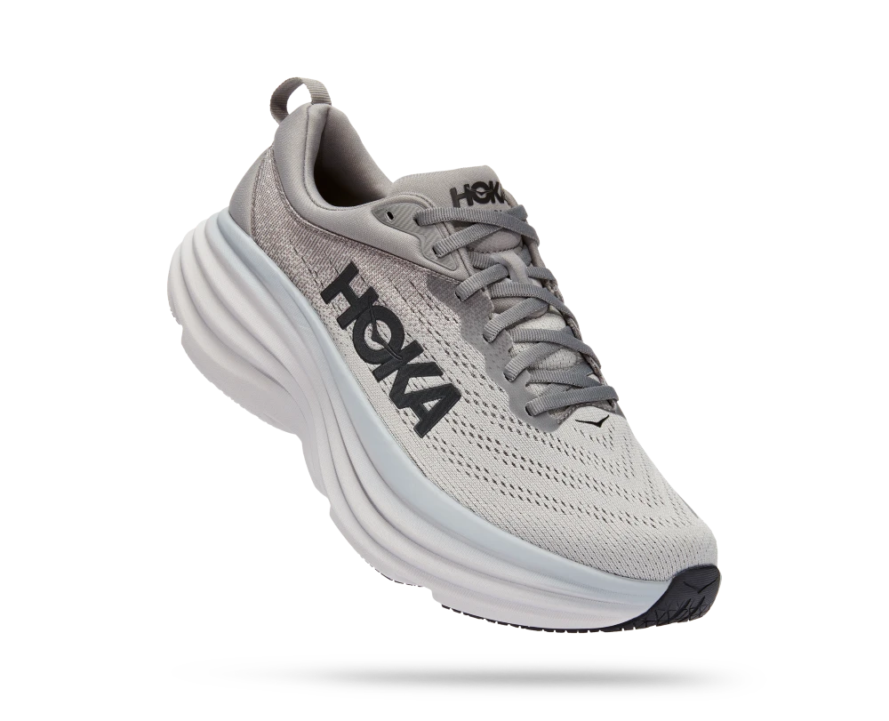 'HOKA' Men's Bondi 8 - Sharkskin / Harbor Mist (Wide)