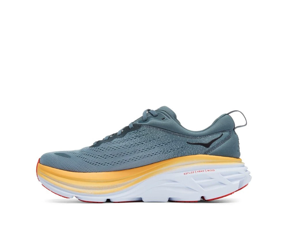 'HOKA' Men's Bondi 8 - Goblin Blue / Mountain Spring (X-Wide) - Image 5