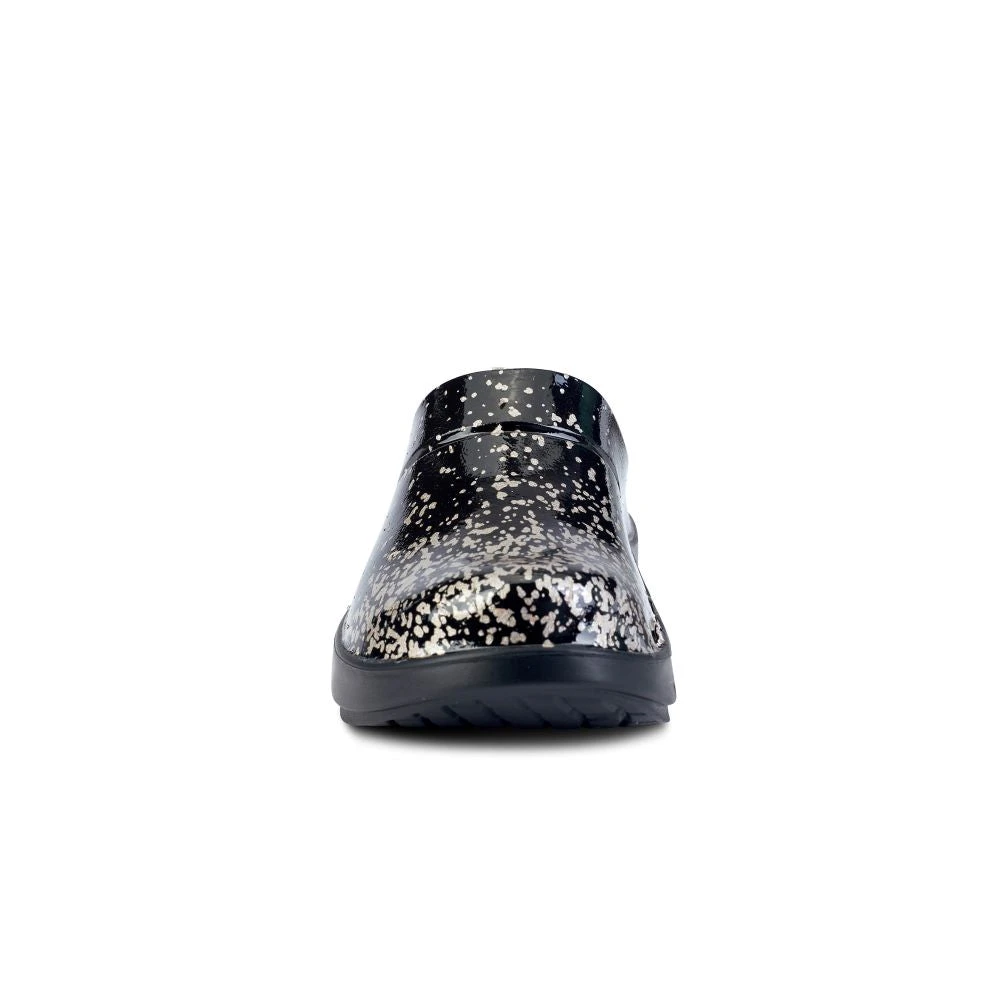 'OOFOS' Women's OOcloog Clog Limited Edition - Black / Champagne Pop - Image 4