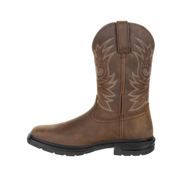 'Rocky' Men's 11" Worksmart SR WP Western - Brown - Image 7