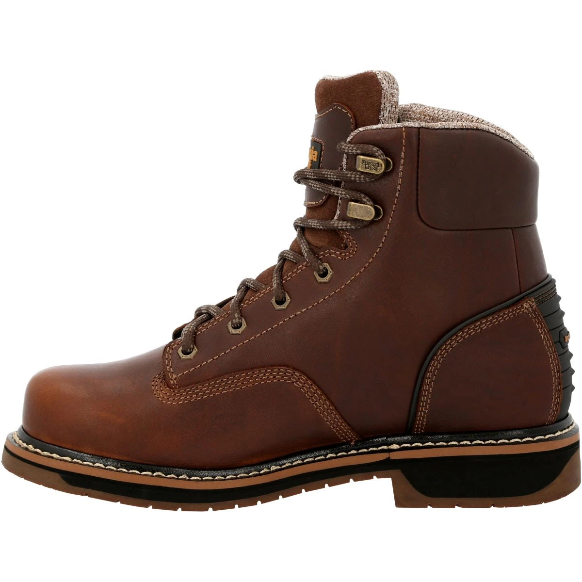 'Georgia Boot' Men's 6" Amp LT Edge EH WP Soft Toe - Brown - Image 7