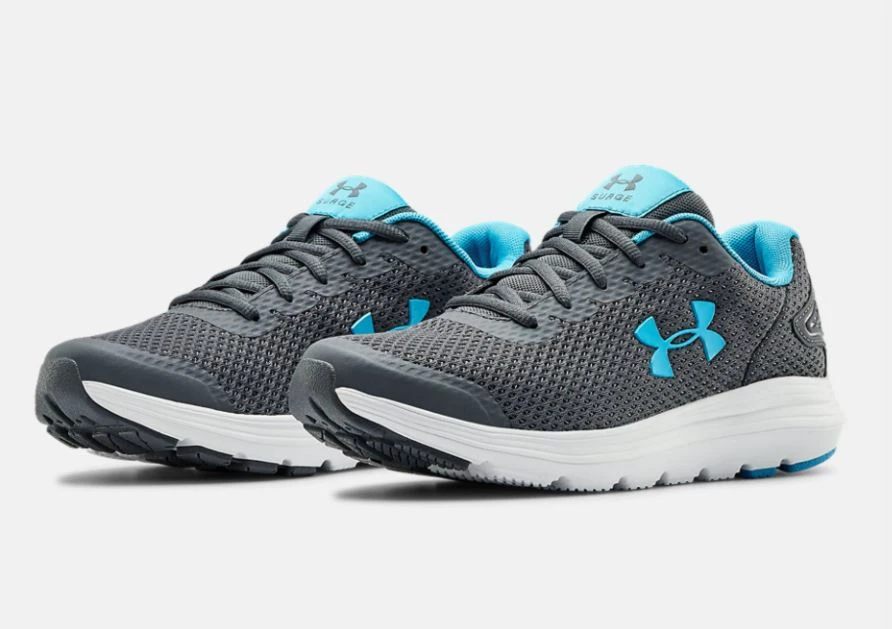 'Under Armour' Women's Surge 2 Running - Pitch Grey / Equator Blue - Image 2