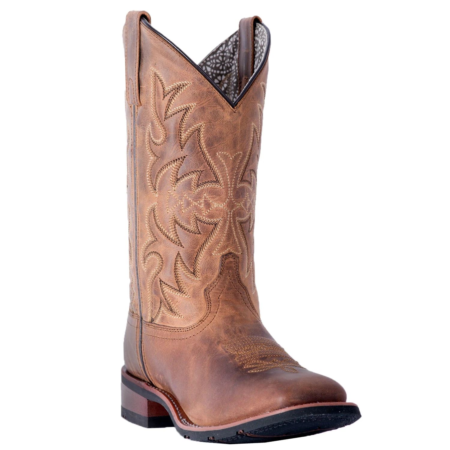 'Laredo' Women's 11" Anita Western Square Toe - Brown - Image 6