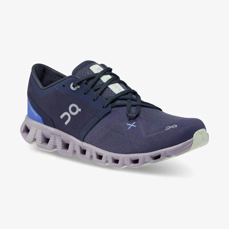 'On Running' Women's Cloud X 3 - Midnight / Heron - Image 5