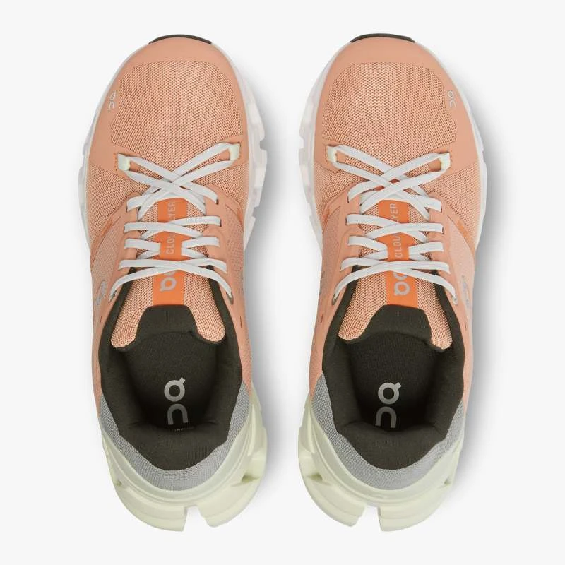 'On Running' Women's Cloudflyer 4 - Peach / Aloe - Image 2