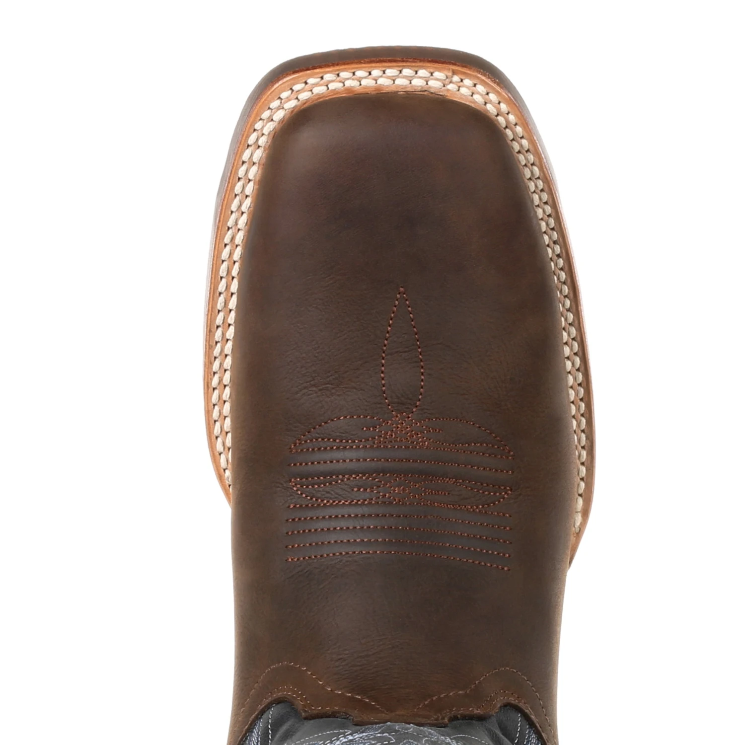 'Durango' Men's 12" Rebel Pro™ Denim Blue Western Square Toe - Brown / Denim - Image 3