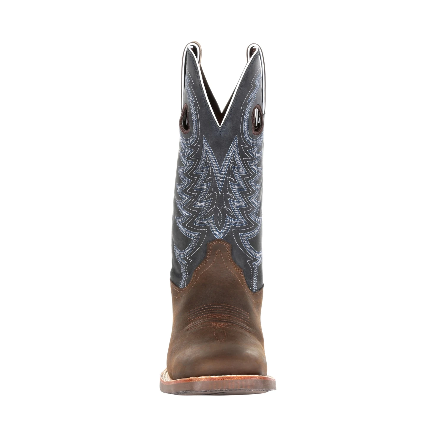 'Durango' Men's 12" Rebel Pro™ Denim Blue Western Square Toe - Brown / Denim - Image 4
