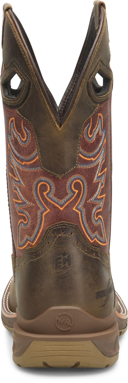 'Double H' Men's 11" Alridge Phantom Rider EH Western Square Toe - Brown - Image 5