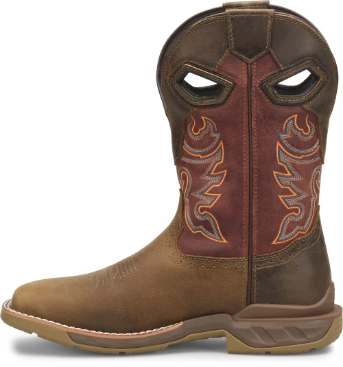 'Double H' Men's 11" Alridge Phantom Rider EH Western Square Toe - Brown - Image 6