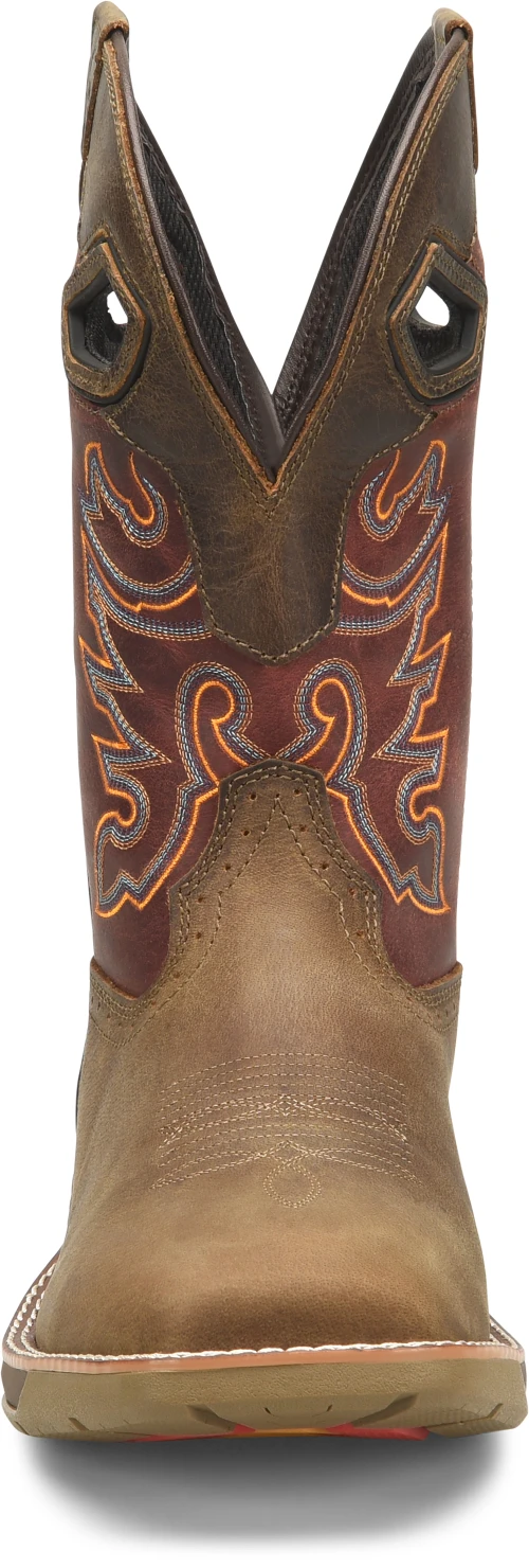 'Double H' Men's 11" Alridge Phantom Rider EH Western Square Toe - Brown - Image 4
