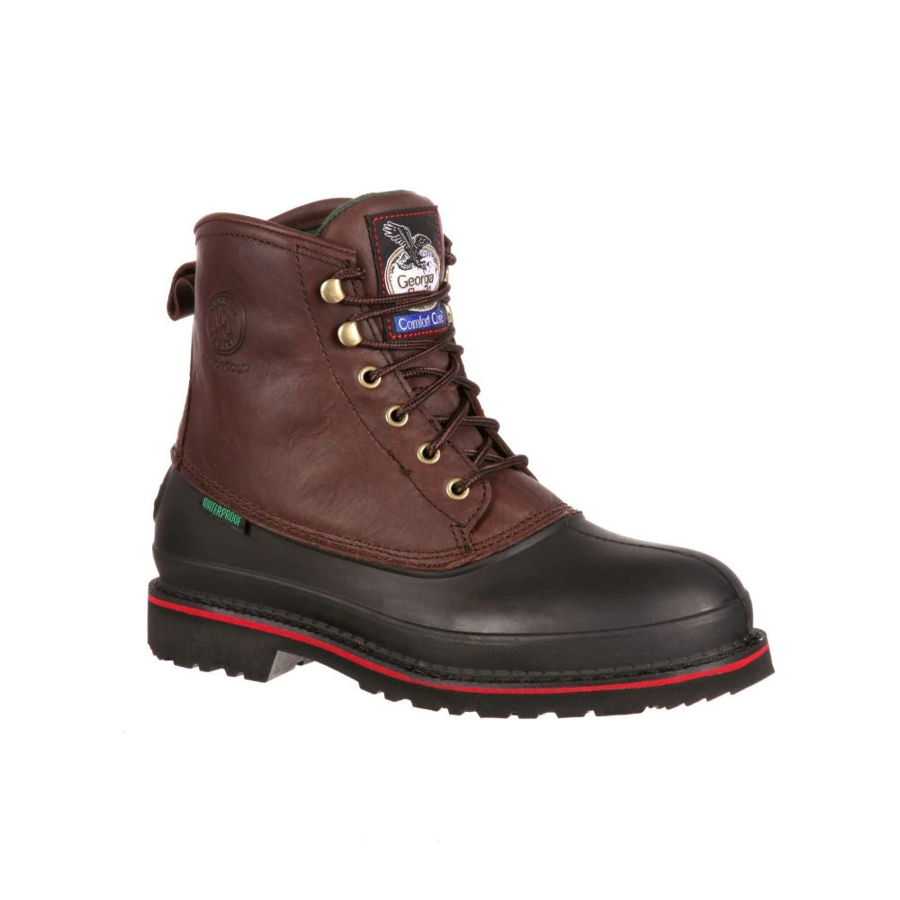 'Georgia Boot' Men's 6" Muddog EH WP Steel Toe - Dark Chocolate - Image 5