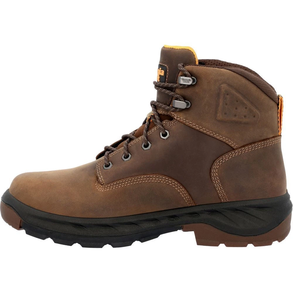'Georgia Boot' Men's 6" Over Time EH WP Soft Toe - Brown - Image 6
