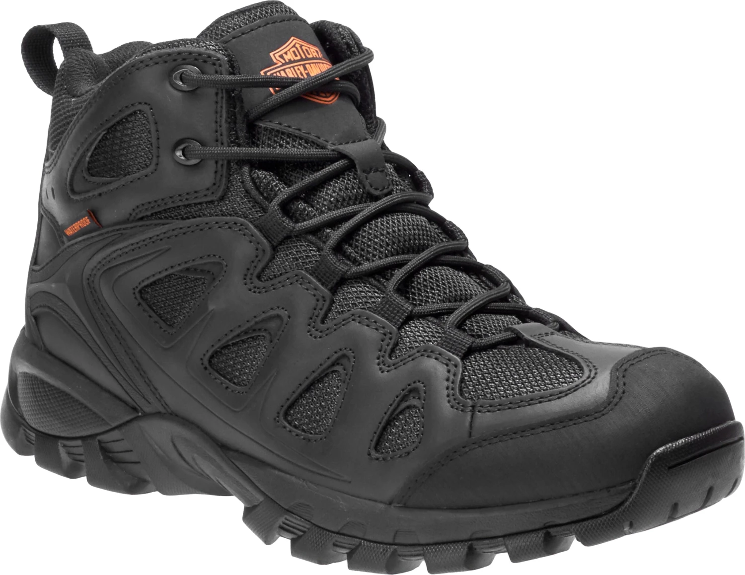 'Harley Davidson' Men's Woodridge Composite Shoe - Black - Image 2
