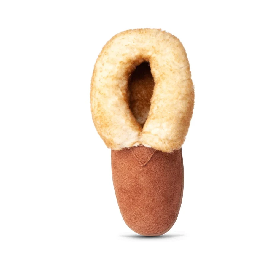 'Old Friend Footwear' Men's Bootee Slipper - Chestnut (Wide) - Image 2