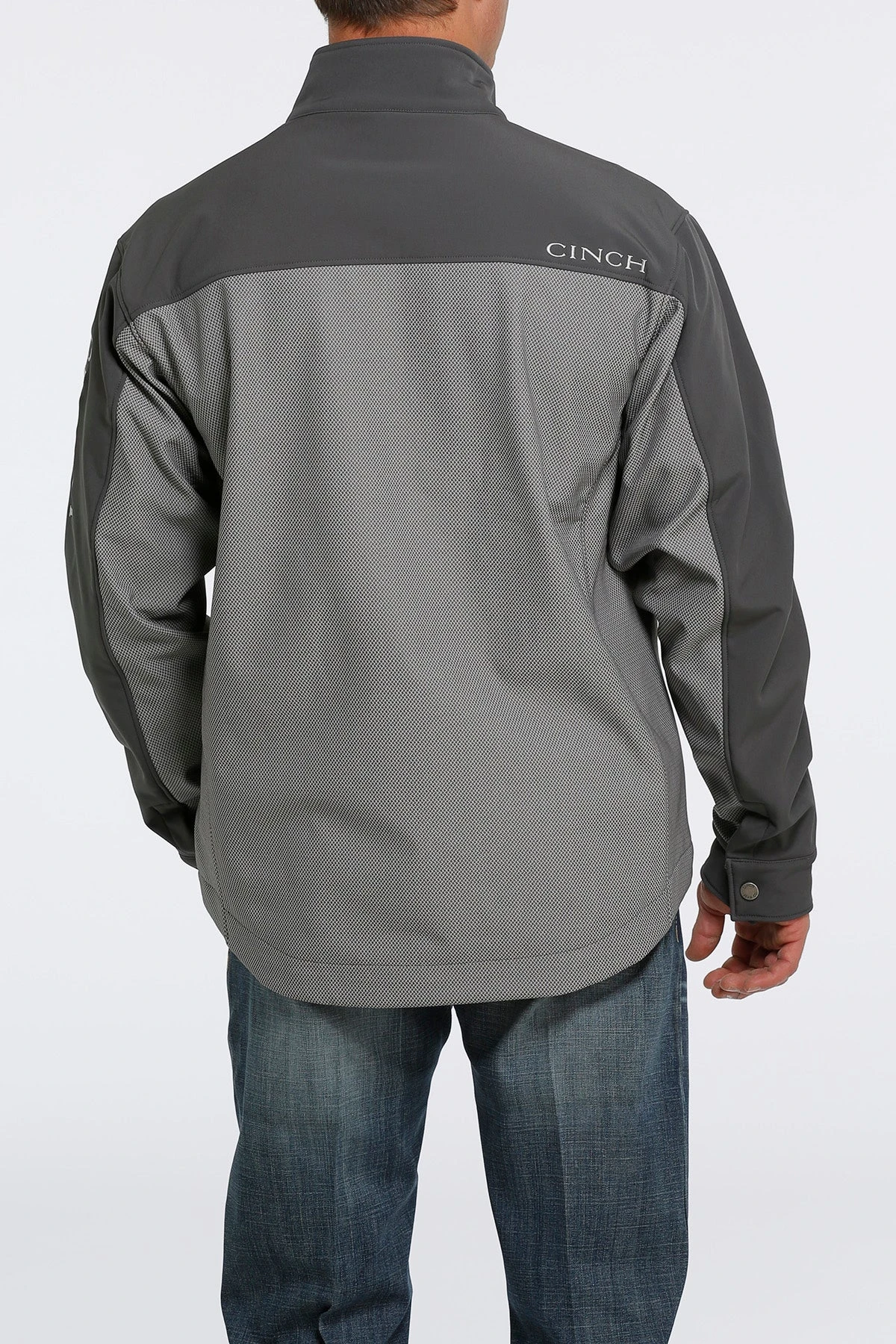 'Cinch' Men's Concealed Carry Textured Bonded Jacket - Grey - Image 4