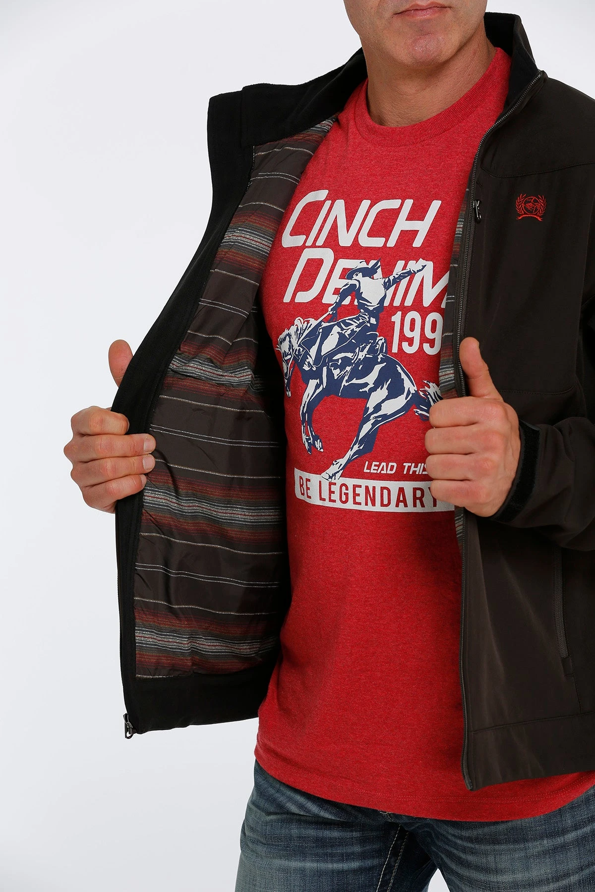 'Cinch' Men's Lined Bonded Jacket - Brown