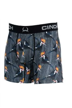 'Cinch' Men's 6" Woodpecker Boxer Brief - Grey