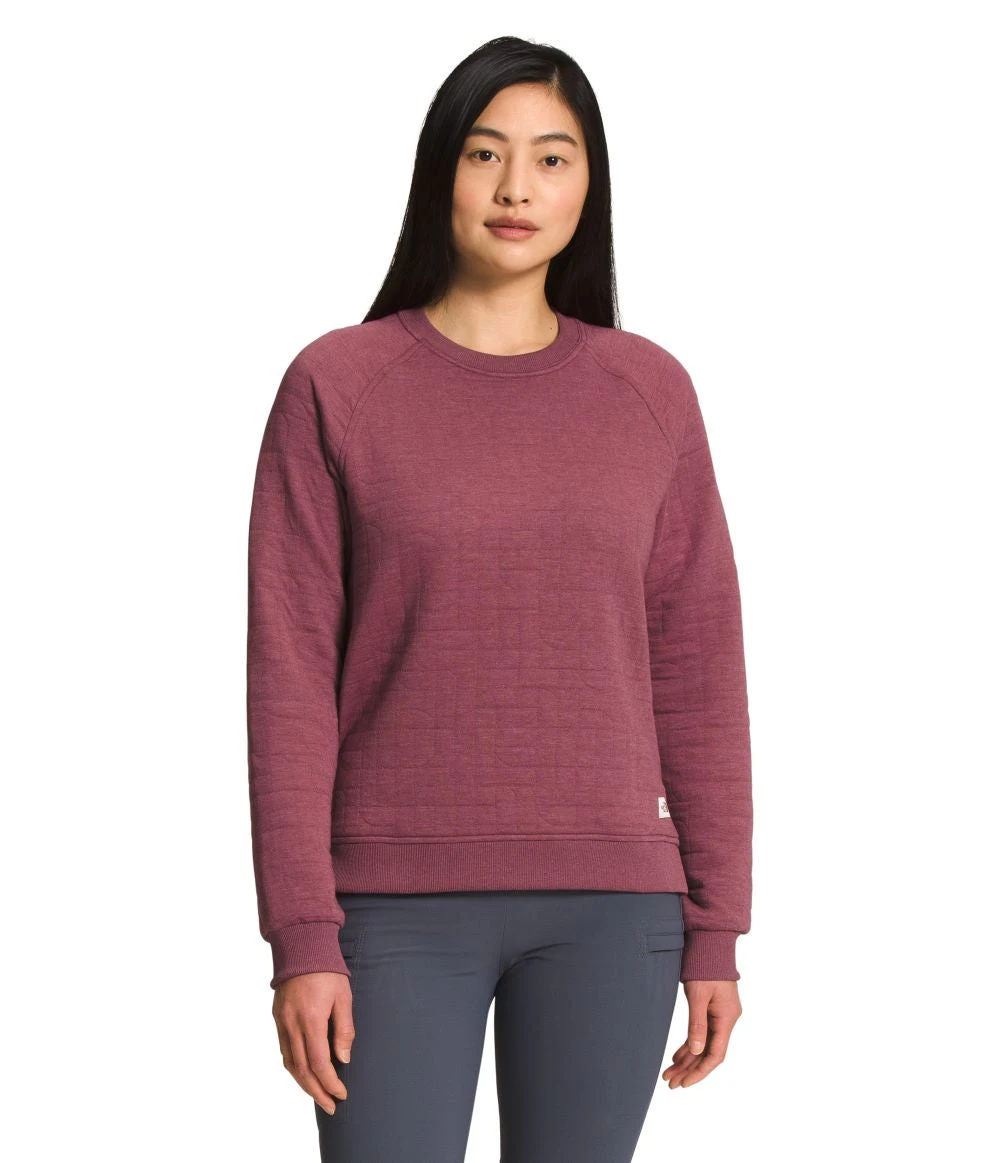 'The North Face' Women's Longs Peak Quilted Crew - Wild Ginger Heather - Image 2