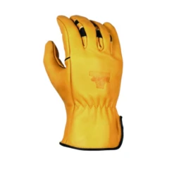 'Bear Knuckles' Double Wedge™ Regular Duty Cowhide Driver Glove - Yellow