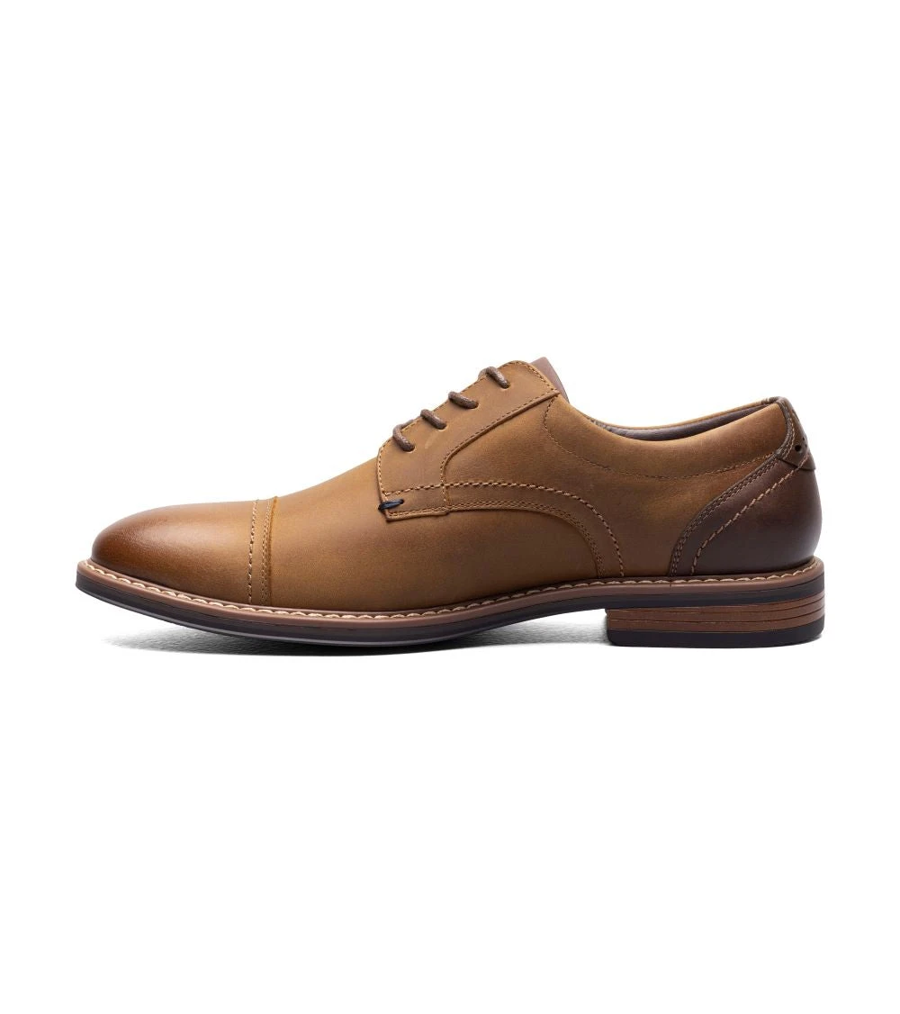 'Nunn Bush' Men's Centro Flex Cap Toe Oxford - Brown - Image 6