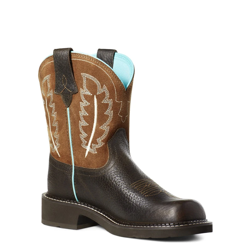 'Ariat' Women's 8" Fatbaby Feather II Western Round Toe - Dark Cottage - Image 4