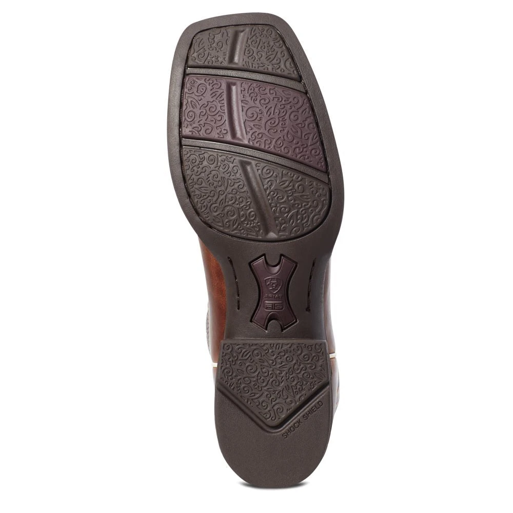 'Ariat' Women's West Bound Square Toe - Russet Rebel / Crackle Navy - Image 3