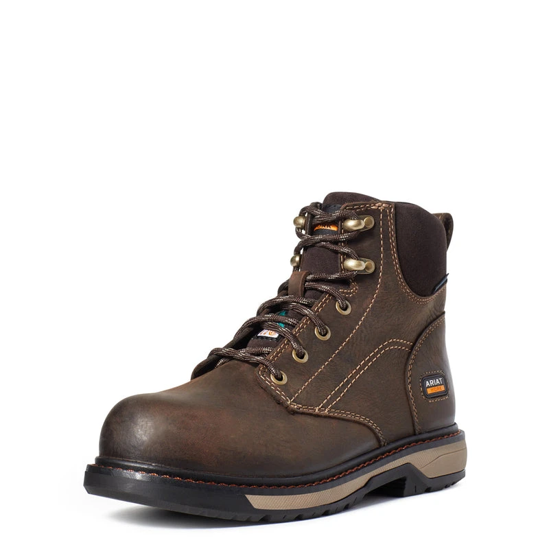 'Ariat' Women's 6" Riveter EH WP Comp Toe - Brown - Image 6