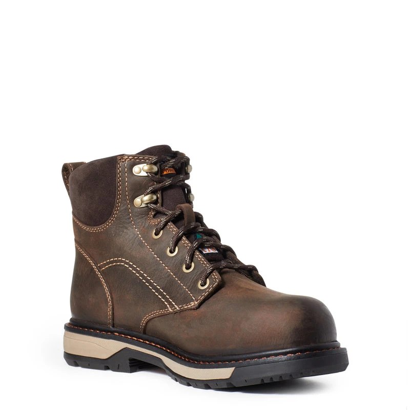 'Ariat' Women's 6" Riveter EH WP Comp Toe - Brown - Image 4