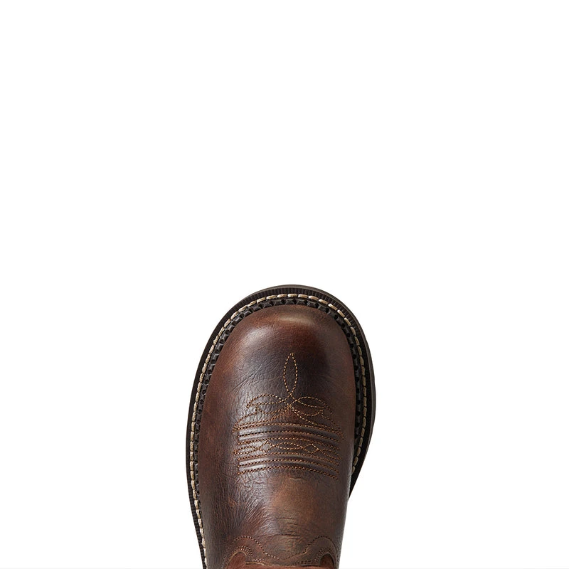 'Ariat' Women's 8" Fatbaby Heritage Tess Western Round Toe - Forest Brown / Jamocha - Image 2