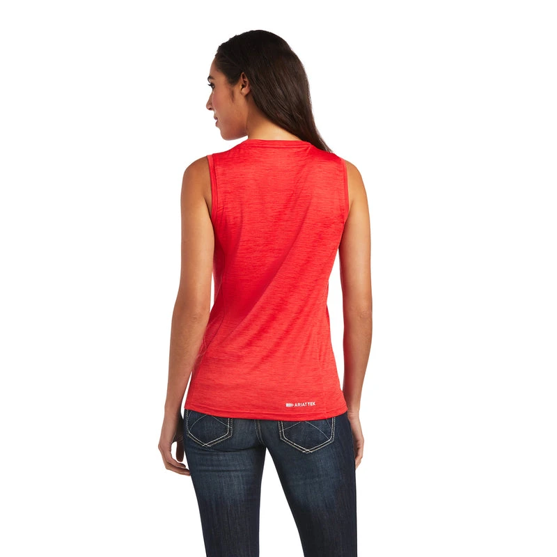 'Ariat' Women's Laguna Sleeveless Tank - Salsa - Image 2