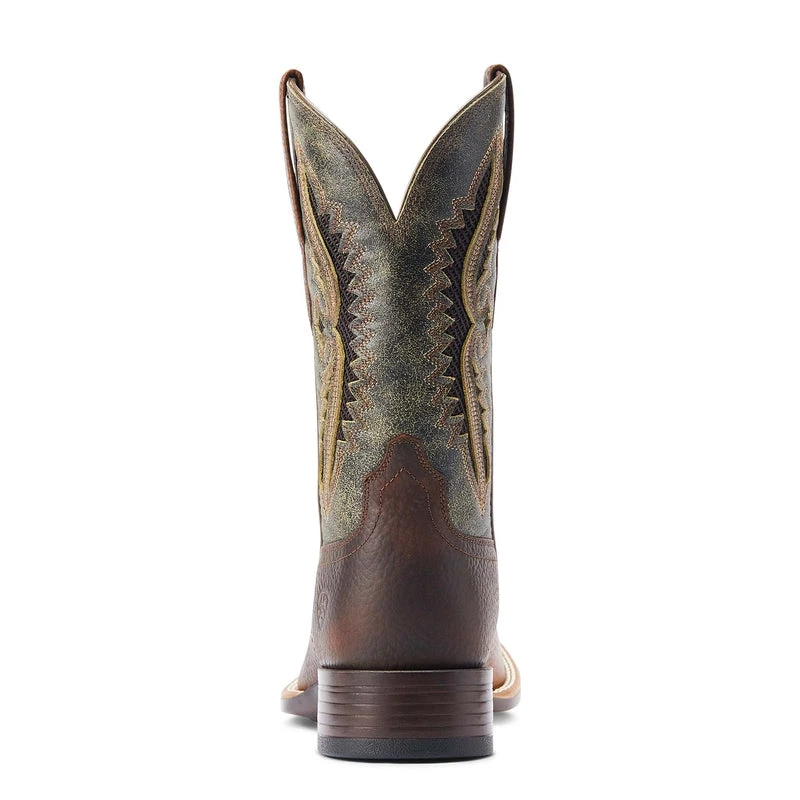 'Ariat' Men's 11" Rowder VentTEK 360° Western Square Toe - Rust / Forest Green - Image 4
