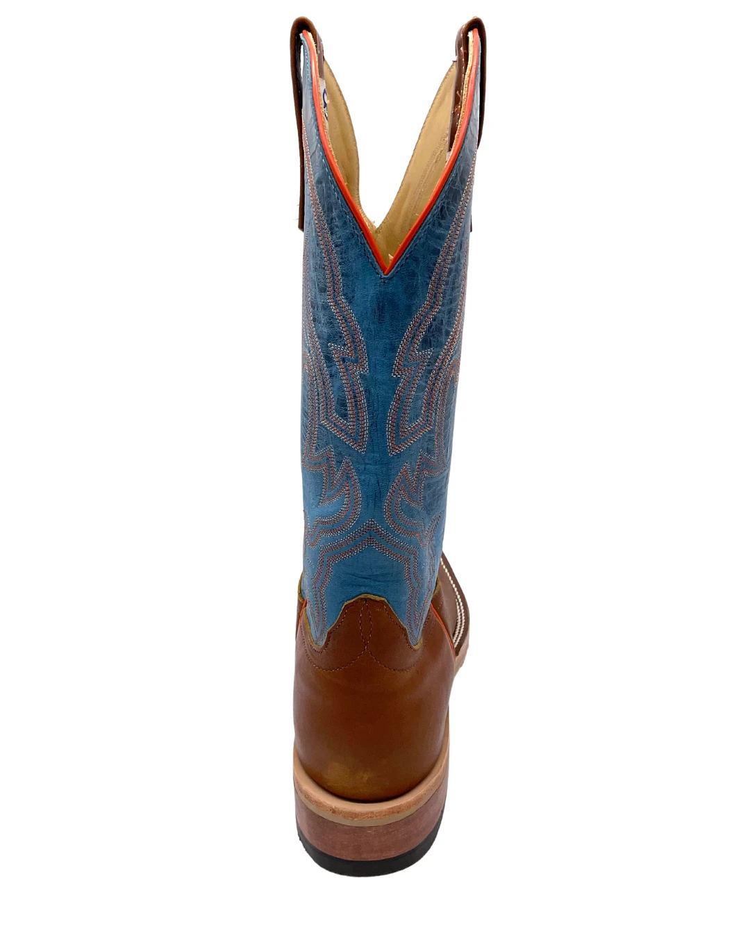 'Anderson Bean' Men's 13" Briar Mad Dog Western Square Toe - Brown / Blue - Image 5