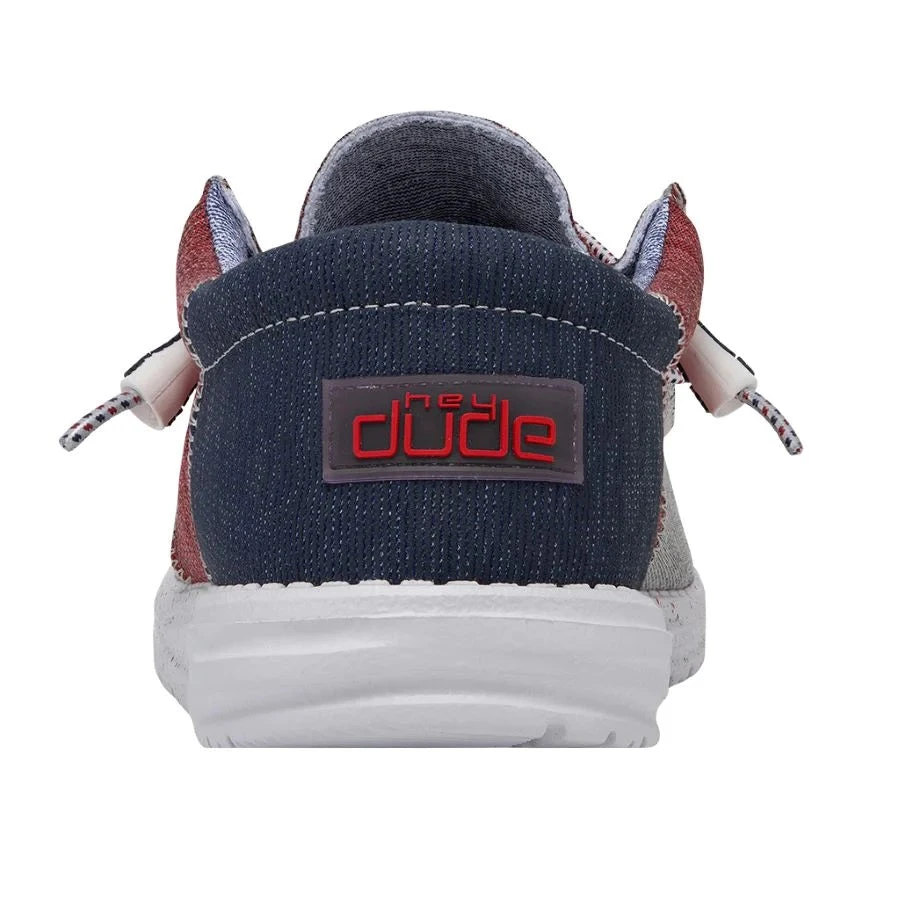 'Hey Dude' Men's Wally Sox - Tri Fans Red White Blue - Image 5