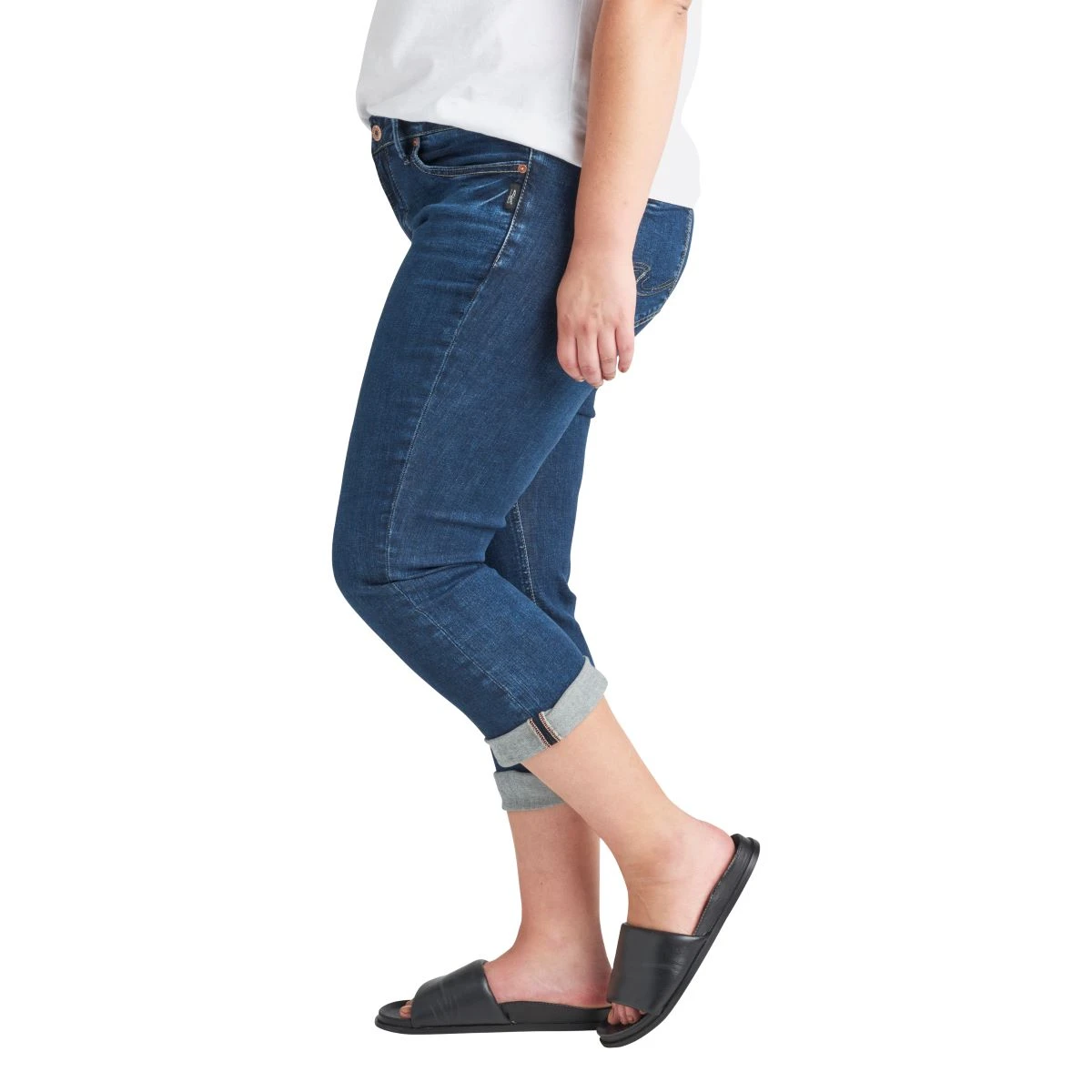 'Silver' Suki Capri Jeans - Indigo - Image 3