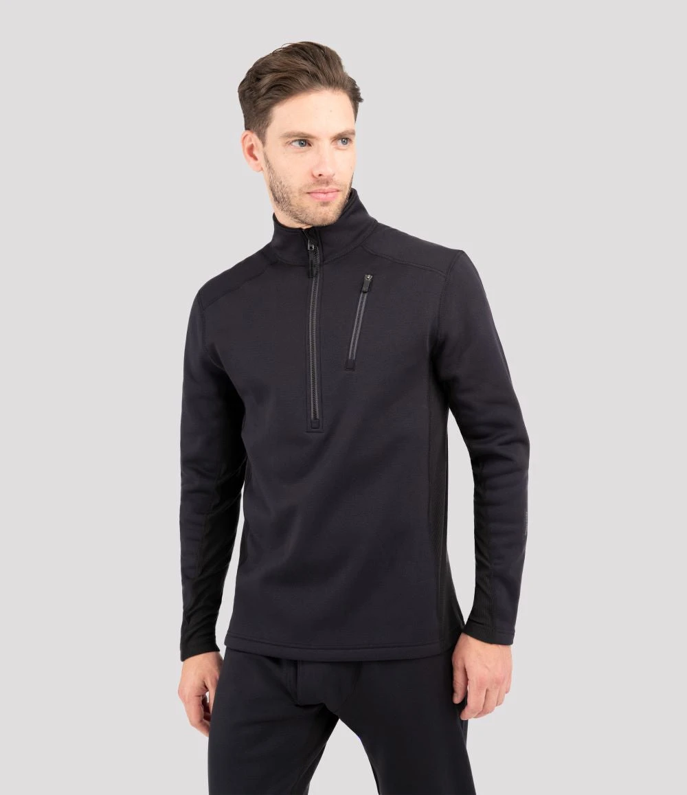 'Terramar' Men's 4.0 Beast Performance Half Zip - Black