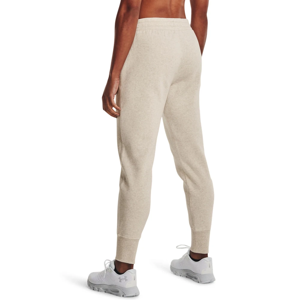 'Under Armour' Women's Armour Fleece Joggers - Oatmeal Light Heather - Image 2
