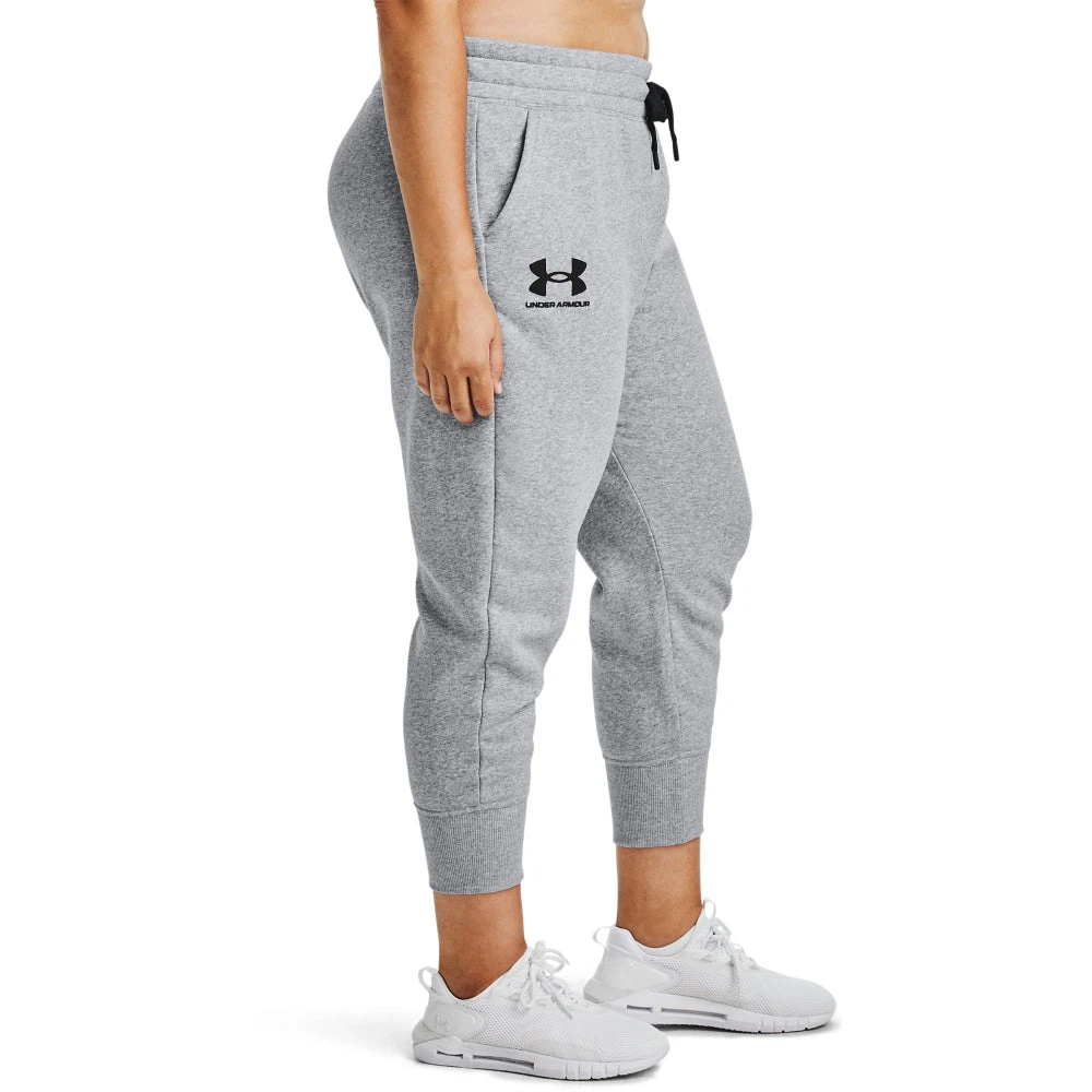 'Under Armour' Women's Rival Fleece Joggers - Steel Medium Heather (ext. Sizes) - Image 3