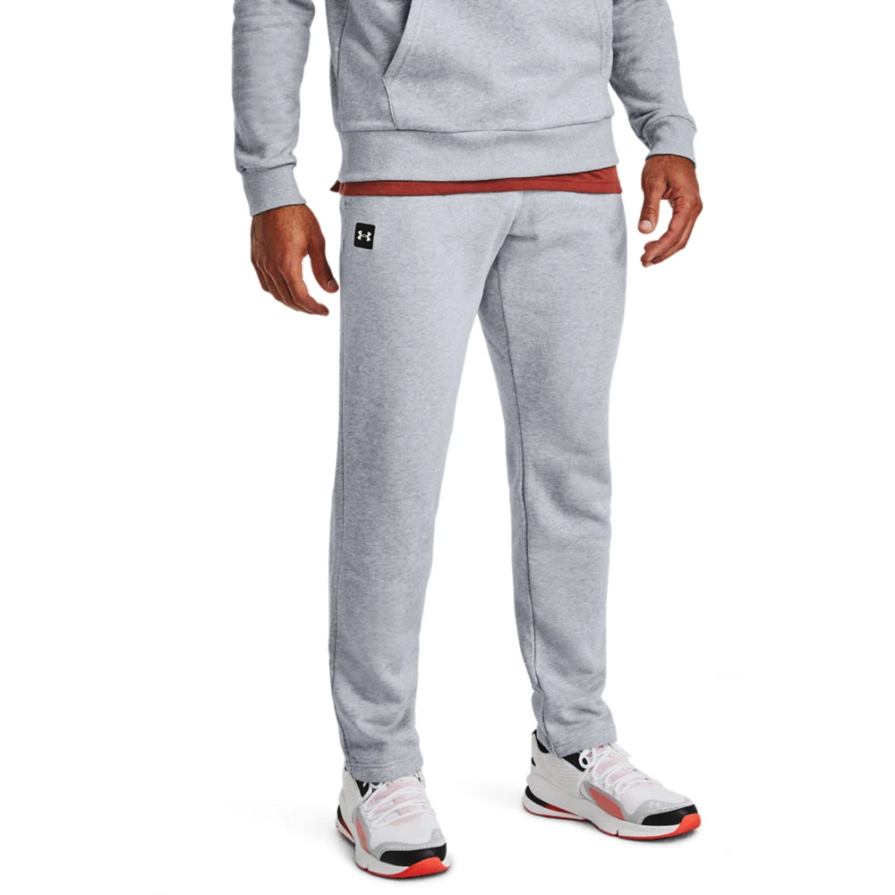 'Under Armour' Men's Rival Fleece Pants - Mod Grey Light Heather - Image 3