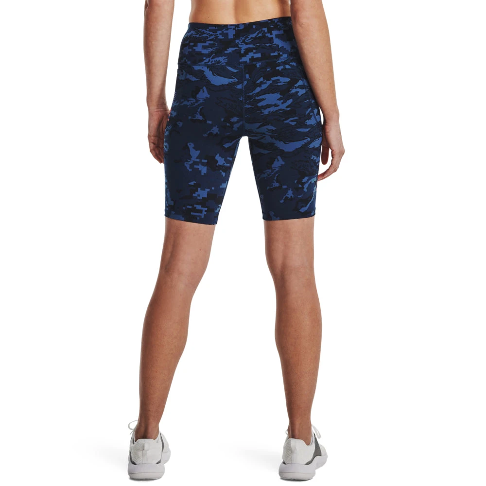 'Under Armour' Women's Meridian Freedom Biker Shorts - Academy / Red - Image 2